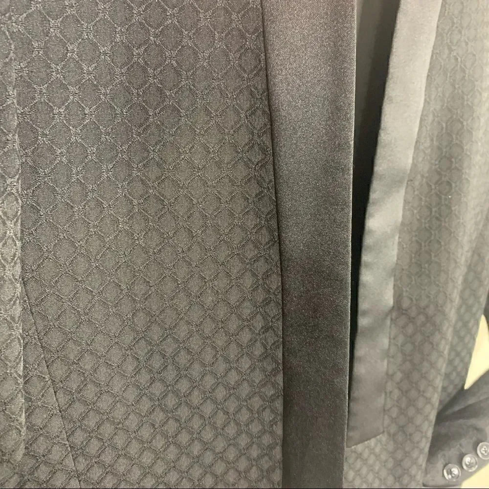 Banana republic black blazer jacket satin texture